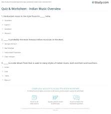 Being stuck inside is the perfect excuse to catch up on all of the books that have accumulated on your shelves over the years. Quiz Worksheet Indian Music Overview Study Com