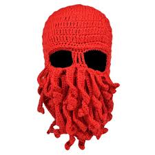 Tentacle octopus cthulhu knit hat beard beanie windproof ski cap mask. Octopus Cthulhu Knit Beanie Hat Cap Wind Ski Mask In Red Walmart Com Walmart Com