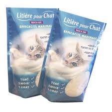 Lot De 2 Litiere Chat Silice Gel Bleu 5l