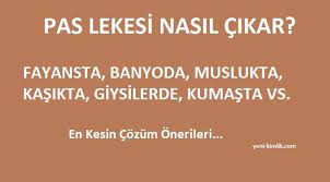 Lavabodan pas lekeleri nasıl çıkar? Pas Lekesi Nasil Cikar Lavaboda Giyside Banyoda Mermerde Muslukta