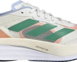 image of giày adidas adizero boston 11 running shoes 'white tint / court green' hq3697 midsole