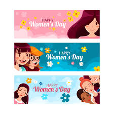 The preservation of the original banners allows a study of the distinct colors associated with the different women's suffrage organizations, which are not identifiable in the original photographs. Happy Women S Day Banner Collection 2072934 Vector Art At Vecteezy