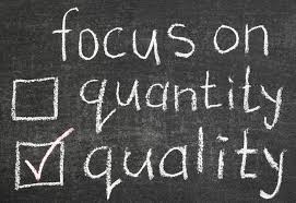 Résultat de recherche d'images pour "quantity vs quality"