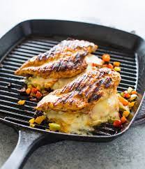 Cheese And Pepper Stuffed Grilled Chicken Breasts Gimme Delicious