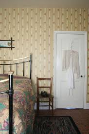1920s Bedroom Recreation With Replica Wallpaper Cast Iron Bed And 1890s Linoleum 1920sbedroom Antiquewallpap In 2020 1920s Bedroom Bedroom Interior Bedroom Vintage
