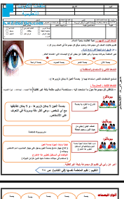 تحضير درس بصمة العين لايمكن تزويرها الصف الثامن لغة عربية الفصل الثاني ملفات الكويت التعليمية