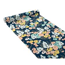 Papier Peint Intisse Emilie Coloris Bleu Petrole Papier Peint Intisse Papier Peint Papier Peint Floral