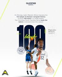 The Wall is TALL ❌ With his first block tonight, Malcolm Wilson becomes the  first player in Division 1 program history to swat 100 shots in a season.  The nation's leading shot