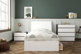 Get 5% in rewards with club o! Nexera Sienna 4 Piece Twin Size Bedroom Set Ebony And White Walmart Canada
