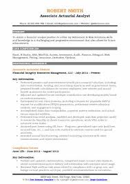 actuarial analyst resume samples