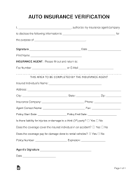 The auto insurance declaration page will include name of your auto insurance company policy number policy term types of coverage limit of coverage here is an example of a policy declarations page similar to ones used by auto insurance companies throughout the united states when issuing. Free Auto Insurance Verification Letter Pdf Word Eforms