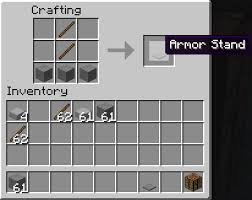 Armor stand is defined as a decorative yet functional item in minecraft. Minecraft Recipe Armour Stand Lock Down T