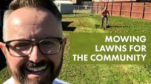 Rodney Smith Jr. And Christopher Swan Mowing Lawns