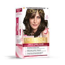 Hair color for gray hair coverage Buy L Oreal Paris Excellence Creme Hair Color 4 Natural Brown Natural Dark Brown 72ml 100g Online At Low Prices In India Amazon In