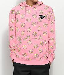 Odd Future Allover Donut Pink Hoodie Zumiez Zumiez Outfits Hoodie Fashion Odd Future Clothing