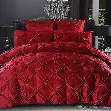 — choose a quantity of red black and grey comforter set. European Solid Bedding Set Ruffle Duvet Cover Red Black White Brown Grey Blue Color Twin Full Queen King Size Bedclothes New From Hybeddings 74 77 Dhgate Com