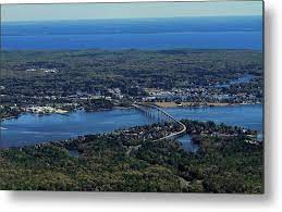 Thomas johnson bridge, solomons island, maryland. Solomons Island Bridge Maryland Metal Print By Steve Monell