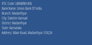 Swift code for each union bank of india is unique from other banks and provides. Ifsc Code Ubin0901458 Of Union Bank Of India Madanthyar Branch Karnataka Codeforbanks Com