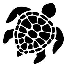 Graceful Sea Turtle Rubber Stamp Mounted Wood Block Art Stamp Turtle Silhouette Turtle Outline Turtle Art
