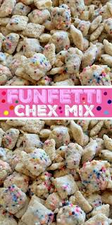 Funfetti Chex Mix In 2020 Sweet Chex Mix Sweet Chex Homemade Chex Mix