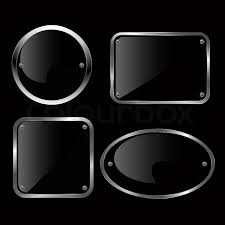 … black wallpaper 7 …. Glossy Black Plate Set Illustration Stock Vector Colourbox