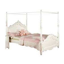 Bed netting mosquito net fashion chinese bed canopy without frames full queen. Canopy Wood White Beds Bedroom Furniture The Home Depot