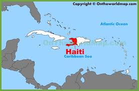 Kat jeyografik lemonn world map in haitian creole creole. Haiti Location On The Caribbean Map