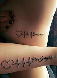 Matching Heartbeat Tattoos With My Sister Tatuagem De Batimentos Cardiacos Com Nome Tatuagem De Batimentos Cardiacos Tatuagem De Batimento Cardiaco