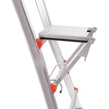 I also like to find out how much something is going to cost me before i enter my credit card information, but the gorilla ladder has one thing that the little giant does not, the hinge parts are about the the ladders are almost identical and do the same things. Little Giant Ladder Accessory Work Platform Aluminum Staples Ca