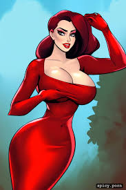 Image of 1woman, jessica rabbit, cartoon, highly detailed, busty, nude -  spicy.porn