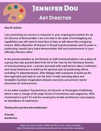 Art director cover letter template (text format) jennifer dou. Art Director Cover Letter Samples Templates Pdf Word 2021 Art Director Cover Letters Rb Cover Letter Example Cover Letter For Resume Writing A Cover Letter