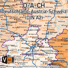 Deutschland Gemeinden Mit Gemeindenamen Vektorkarte
