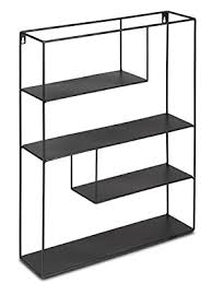 Designed with 3 practical shelves to meet all of your storage needs, this set also includes two comfortable stools to allow you to enjoy a meal or a. Lifa Living Wall Shelf Made Of Black Metal Or Metal And Wood With 4 Shelves Floating Vintage Wooden Shelf In Natural Style Kitchen Shelf Spice Board Spice Rack Amazon De Home