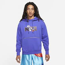 Drawcord lets you wear the hood loose or cinch out the cold. Blau Hoodies Sweatshirts Nike De