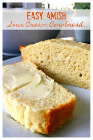 Corn pone also known as indian pone is a type of cornbread made from a thick cornmeal dough that lacks eggs and milk. Easy Amish Sour Cream Cornbread Sweet Little Bluebird