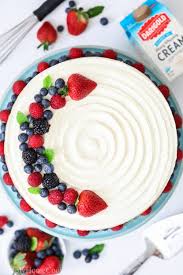 This Chantilly Berry Cake Recipe Loaded With 4 Different Berries Sweet Mascarpone Cream Cheese Fr Berry Chantilly Cake Berry Cake Recipe Chantilly Cake Recipe