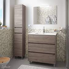Naturstein waschtisch waschbecken steinwaschbecken travertin. Salgar Eco Arenys Set Waschtisch Mit Unterschrank Bodenstehend 80cm Bad Elegant