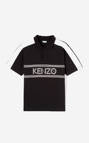 Mens Kenzo Logo Regular Fit Polo Shirt Black Kenzo Polos The Feastie Boys