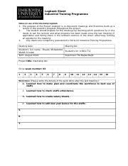 Sign in to create your job alert for cybersecurity internship jobs in united states. Appendix 10 Log Book Doc Logbook Sheet Industrial Training Programme Notes On Use Of The Internship Logbook 1 The Purpose Of The Project Logbook Is To Course Hero