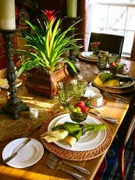 Pin By Jonelle Howell On Garden Home Tropical Home Decor Dining Room Table Centerpieces Tropical Decor
