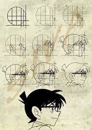 wie conan edogawa zeichnen conan edogawa wie zeichnen コナン アニメ アニメーション 顔の書き方