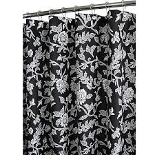 Black And White Floral Shower Curtain Floral Swirl Fabric Shower Curtain Jcpenney Fabric Shower Curtains Curtains Black White Shower Curtain