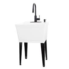 Delta faucets are extremely high quality, therefore there's absolutely no need to be worried about durability. Utility Sink 22 88 L X 23 5 W Free Standing Laundry Sink With Faucet Reviews Wayfair