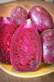 The plant in our greenhouse is in fruit and we sample a taste of it. Edible Prickly Pear Cactus Fruit Called Tuna In Spanish Mexicanfoodjournal Com Cactus Tunaroja Prickly Pear Cactus Prickly Pear Fruit