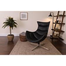 Flash Furniture Black Egg Chair Accent Chairs For Living Room Egg Chair Comfortable Accent Chairs
