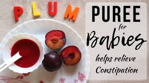 Baby Food Plum Puree Helps Relieve Constipation In Babies Youtube
