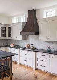 Wood grey kitchen images cabinets on either side. Black Metal Range Hood With White Cabinets Transitional Kitchen