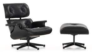The eames lounge chair only swivels. Vitra Lounge Chair Ottoman Black Version By Charles Ray Eames 1956 Designer Furniture By Smow Com