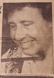 My mom's obituary, which includes mention about having been a circus fire  survivor.