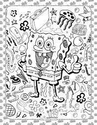 Colouring or coloring pages online give and share about colouring pitures. Spongebob Hand Drawn Coloring Pages